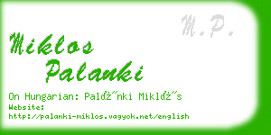 miklos palanki business card